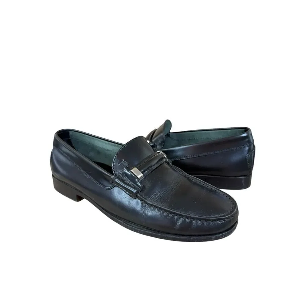 Tod’s Black Leather Bit Loafers Size 6.5 | Classic Italian Slip-On Shoes